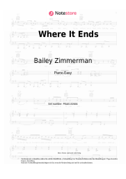 Noten, Akkorde Bailey Zimmerman - Where It Ends