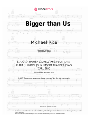 Noten, Akkorde Michael Rice - Bigger than Us