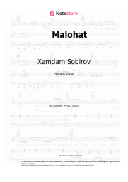 Noten, Akkorde Xamdam Sobirov - Malohat