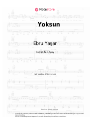 Noten, Akkorde Ebru Yaşar, Siyam - Yoksun