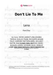 Noten, Akkorde Lena - Don't Lie To Me
