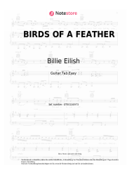 Noten, Akkorde Billie Eilish - BIRDS OF A FEATHER