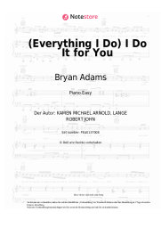 Noten, Akkorde Bryan Adams - (Everything I Do) I Do It for You