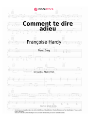 Noten, Akkorde Françoise Hardy - Comment te dire adieu