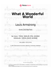 Noten, Akkorde Louis Armstrong - What A Wonderful World