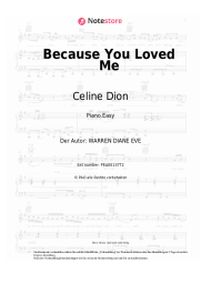 Noten, Akkorde Celine Dion - Because You Loved Me