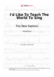 Noten, Akkorde The New Seekers - I'd Like To Teach The World To Sing