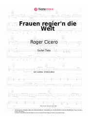 Noten, Akkorde Roger Cicero - Frauen regier'n die Welt