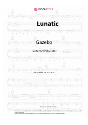 Noten, Akkorde Gazebo - Lunatic