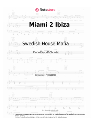 Noten, Akkorde Swedish House Mafia, Tinie Tempah - Miami 2 Ibiza