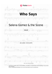 Noten, Akkorde Selena Gomez & the Scene - Who Says