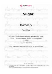 Noten, Akkorde Maroon 5 - Sugar