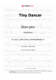 Noten, Akkorde Elton John - Tiny Dancer 