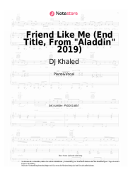 Noten, Akkorde Will Smith, DJ Khaled - Friend Like Me (End Title, From Aladdin 2019)