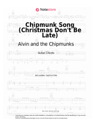 Noten, Akkorde Alvin and the Chipmunks - Chipmunk Song (Christmas Don't Be Late)