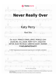 Noten, Akkorde Katy Perry - Never Really Over