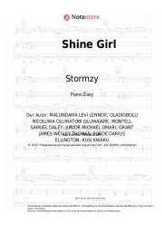 Noten, Akkorde MoStack, Stormzy - Shine Girl