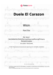 Noten, Akkorde Enrique Iglesias, Wisin - Duele El Corazon