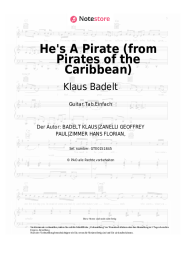 Noten, Akkorde Klaus Badelt - He's A Pirate (from Pirates of the Caribbean)