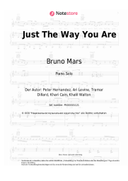 Noten, Akkorde Bruno Mars - Just The Way You Are