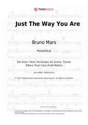 Noten, Akkorde Bruno Mars - Just The Way You Are