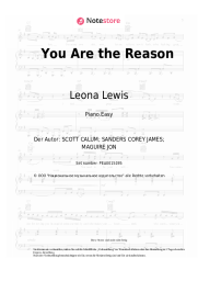 Noten, Akkorde Calum Scott, Leona Lewis - You Are the Reason