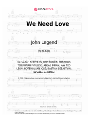 undefined John Legend - We Need Love