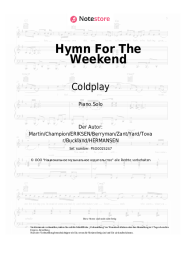 Noten, Akkorde Coldplay - Hymn For The Weekend