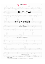 Noten, Akkorde Jon & Vangelis - Is it love