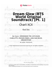 Noten, Akkorde BTS, Charli XCX - Dream Glow (BTS World Original Soundtrack) [Pt. 1]