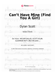 Noten, Akkorde Dylan Scott - Can’t Have Mine (Find You A Girl)