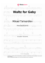 Noten, Akkorde Mikael Tariverdiev - Waltz for Gaby