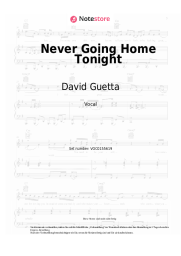 Noten, Akkorde David Guetta, Alesso, Madison Love - Never Going Home Tonight