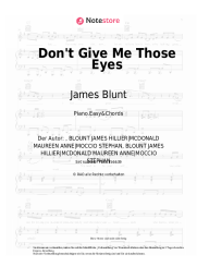 Noten, Akkorde James Blunt - Don't Give Me Those Eyes