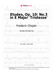 undefined Frederic Chopin - Etudes, Op. 10: No.3 in E Major 'Tristesse'