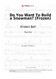 Noten, Akkorde Kristen Bell - Do You Want To Build a Snowman? (Frozen)