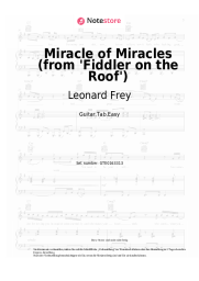 Noten, Akkorde Leonard Frey, Jerry Bock, Sheldon Harnick - Miracle of Miracles (from 'Fiddler on the Roof')