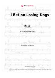 Noten, Akkorde Mitski - I Bet on Losing Dogs