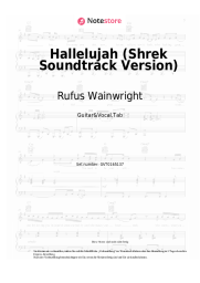 Noten, Akkorde Rufus Wainwright - Hallelujah (Shrek Soundtrack Version)