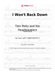 Noten, Akkorde Tom Petty and the Heartbreakers - I Won't Back Down