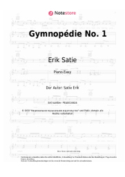 Noten, Akkorde Erik Satie - Gymnopedie No.1 Lent et douloureux (D major)