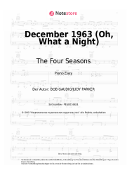 Noten, Akkorde Frankie Valli, The Four Seasons - December 1963 (Oh, What a Night)