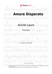 Noten, Akkorde Achille Lauro - Amore Disperato
