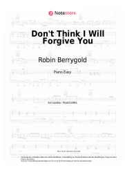 Noten, Akkorde Robin Berrygold - Don't Think I Will Forgive You