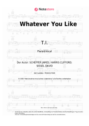 Noten, Akkorde T.I. - Whatever You Like