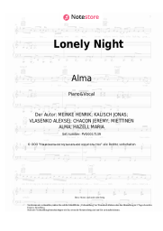 Noten, Akkorde Alma - Lonely Night