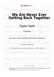 undefined Taylor Swift - We Are Never Ever Getting Back Together