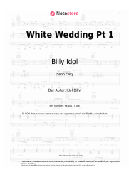 Noten, Akkorde Billy Idol - White Wedding Pt 1