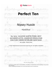 Noten, Akkorde Mustard, Nipsey Hussle - Perfect Ten