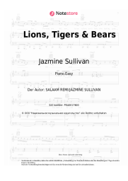 Noten, Akkorde Jazmine Sullivan - Lions, Tigers & Bears